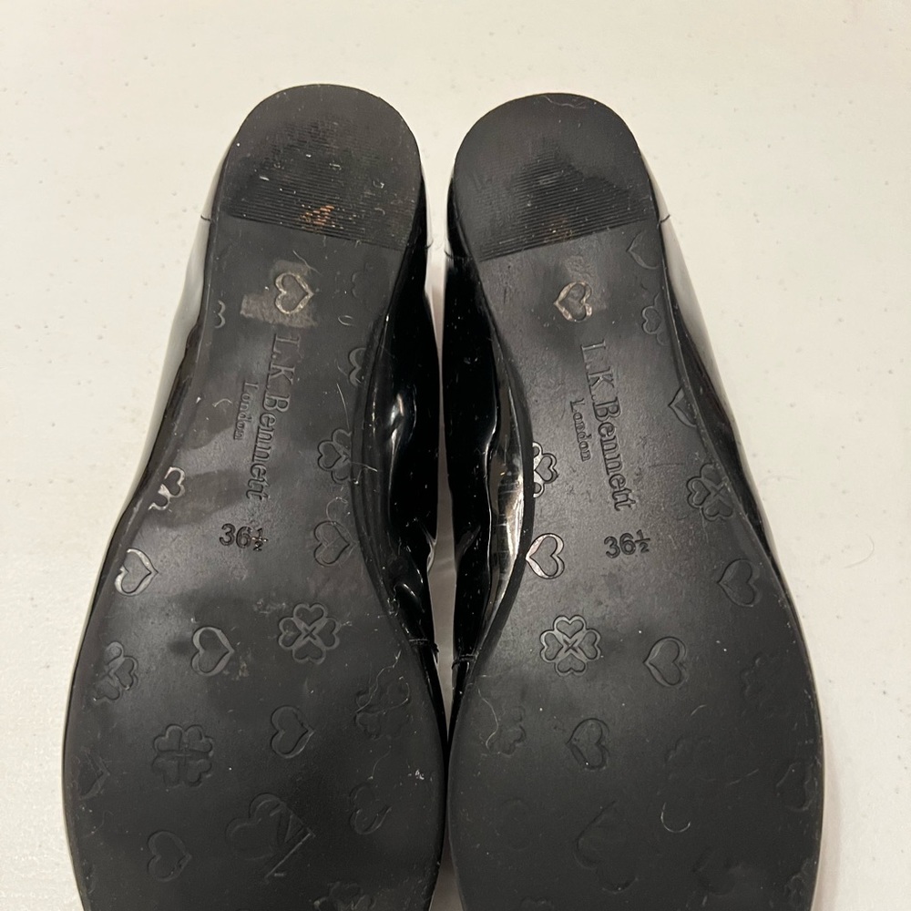 L.K. Bennett - Beautiful Black Ballerina Flats - Size 36.5 - Picture 2 of 4